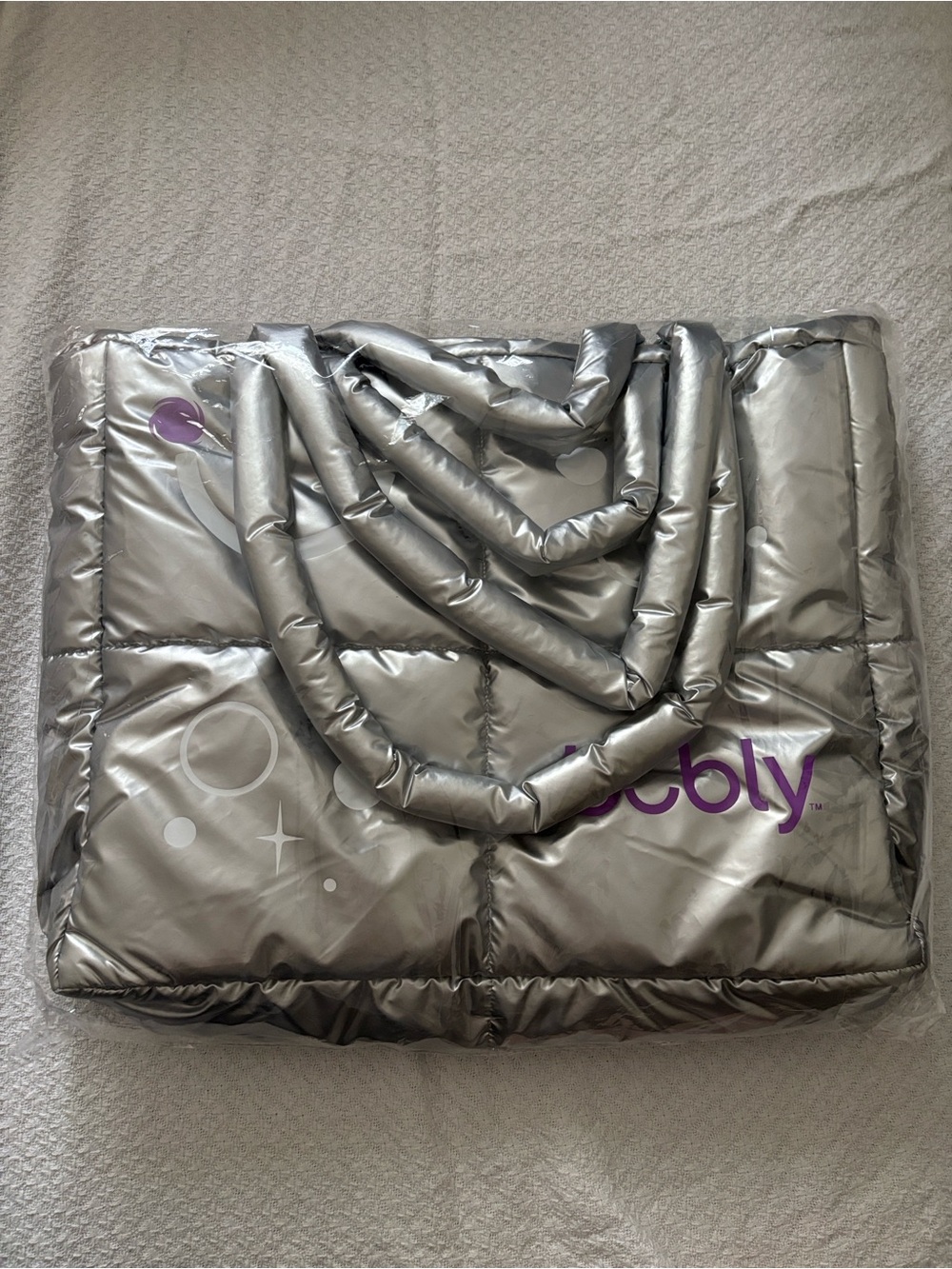 Bubly super Mario galaxy movie puffer bag